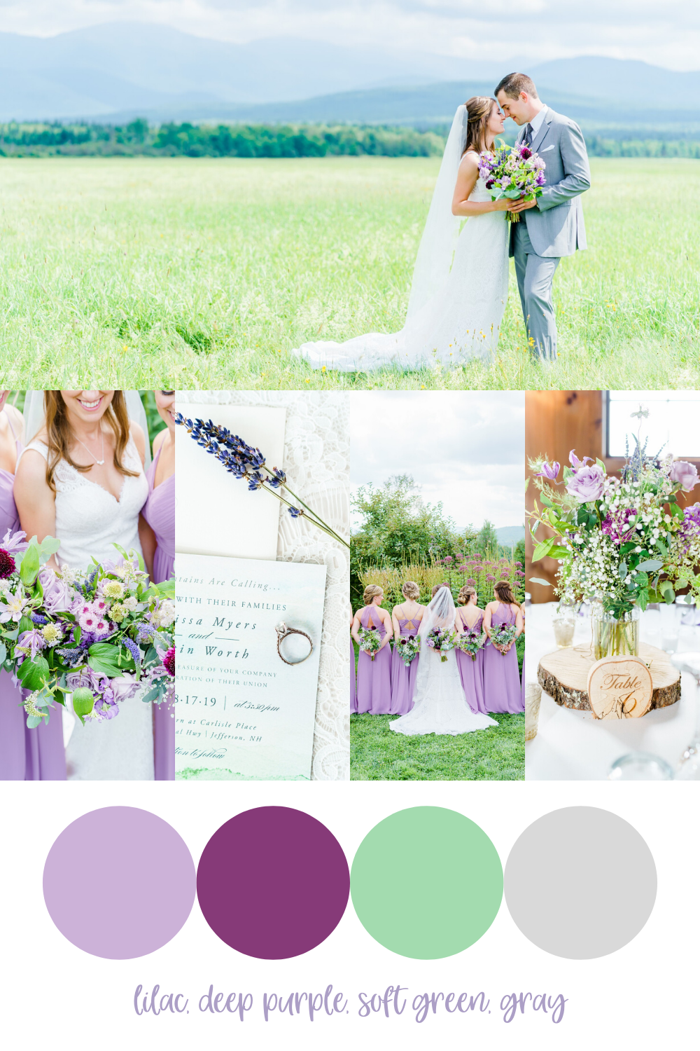 bright purple wedding color palette